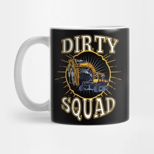 Funny Excavator and Construction Worker Heavy Equipment Mug